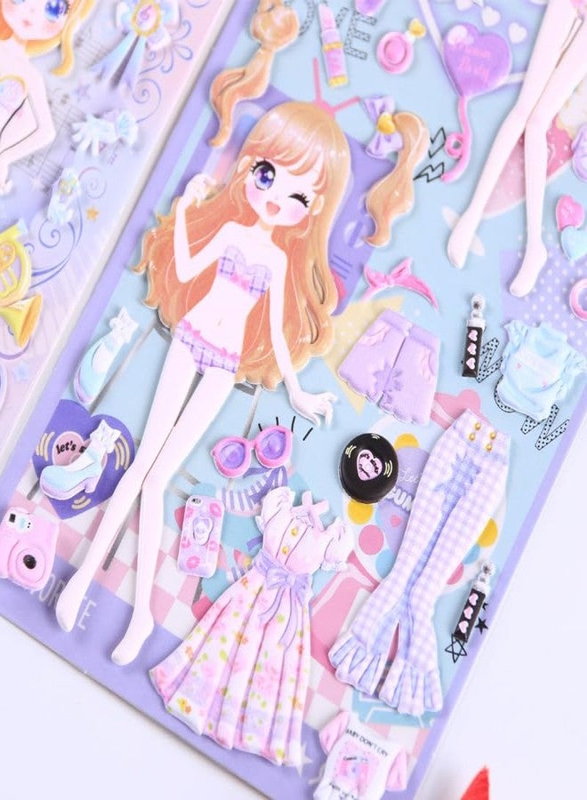 NVF 3D Puffy Princess Party Stickers Set for Kids - Dream Party Fairy Girl Stickers with Dresses & Accessories for Scrapbooking, Journals, School Projects & DIY Crafts - Image 2